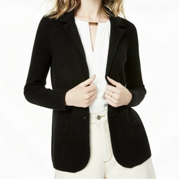 Charter Club Sweaters - Charter Club Women's 100% Cashmere Blazer in Black Size XS